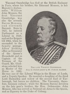 The late Viscount Oxenbridge by Frederick Smallfield